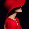 Lady In Red Hat Paint By Numbers
