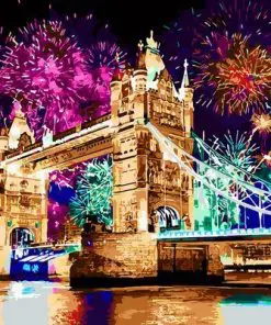 Tower Bridge Firework Paint By Numbers