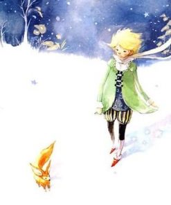 Little Prince in Snow Land paint by numbers