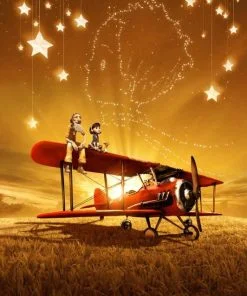 Little Prince Airplane Cartoon and Animation Paint By Numbers
