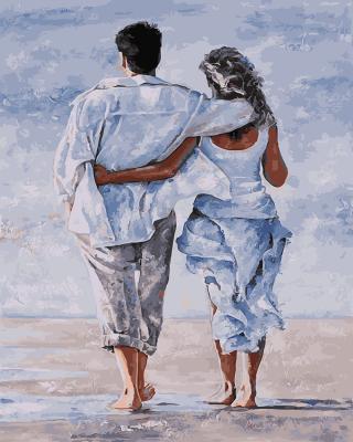 Lovers on a Beach Holiday paint by numbers