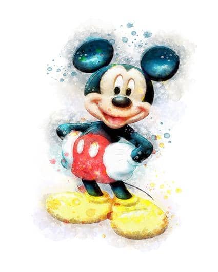Disney Mickey Mouse Oil Paint by Numbers on Canvas 