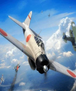 Mitsubishi A6M Zero Paint By Numbers