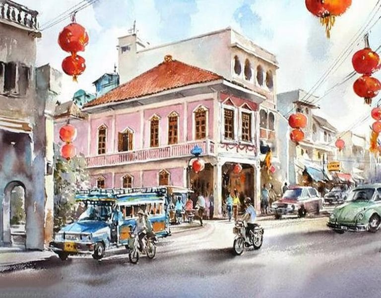 Morning at Bangkok Paint By Numbers Numeral Paint Kit
