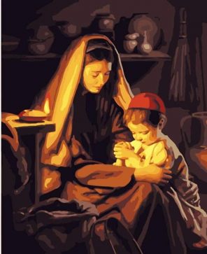 Mother And Child Prayer paint by numbers