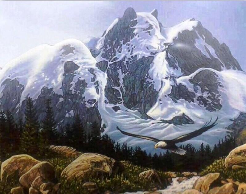 Mountains in the Shape of Bears paint by numbers