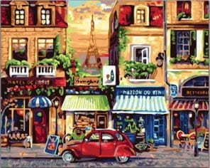 Paris City Streets Paint By Numbers - Numeral Paint Kit