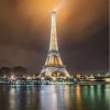 Eiffel Tower Night Paris Cities Paint By Numbers