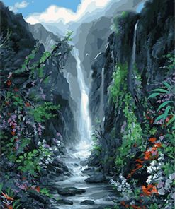 Jungle Waterfall Paint By Numbers