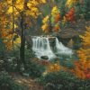 Autumn Forest Waterfall Paint By Numbers