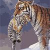 Tiger With Cub Paint By Numbers