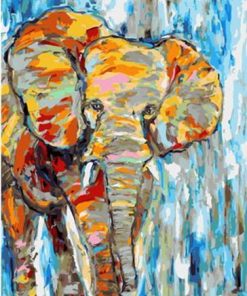 Colorful Elephant Art Paint By Numbers