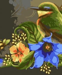 Bird On Flowers Paint By Numbers