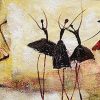 Panel Abstract Ballet Dancers paint by numbers