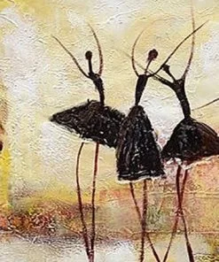 Abstract Ballet Dancers Paint By Numbers