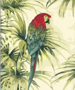 Parrot With Red Head paint by numbers