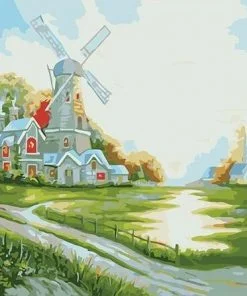 Windmill House Paint By Numbers
