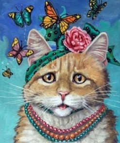 Butterflies Cat Paint By Numbers