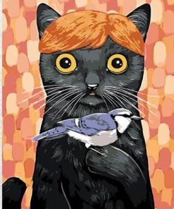 Cat And Bird Paint By Numbers