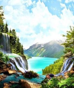 Waterfall And Lake Paint By Numbers
