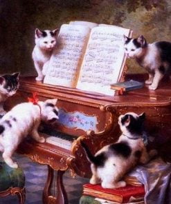 Cats On Piano Paint By Numbers