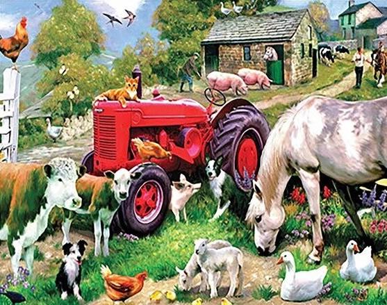 Framhouse Animals Paint By Bumbers for Adults Pig Cow Sheep DIY Paint by  Numbers Acrylic Paint Canvas Kitchen Decor Window Landscape Painting Kits