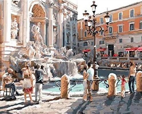 Trevi Fountain Paint By Numbers