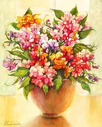 Vase Of Flowers Paint By Numbers - Numeral Paint Kit