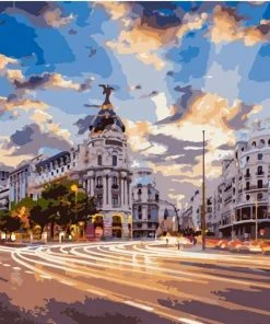 Main Street Madrid Paint By Numbers
