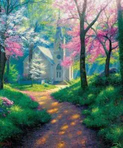 Forest Chapel Paint By Numbers