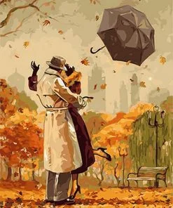 Couple In Autumn Paint By Numbers