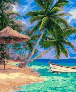 Beach With Palms Paint By Numbers