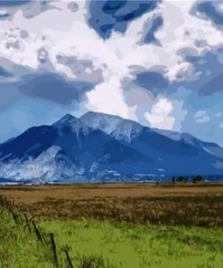 Farmland Mountains Paint By Numbers