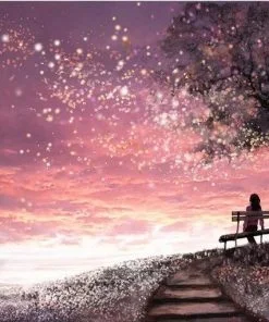 Pink Dream Field Paint By Numbers