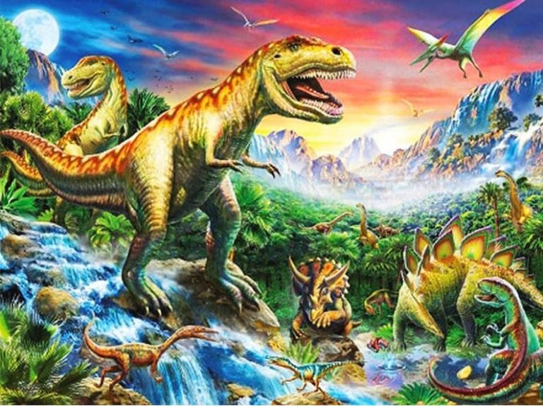 Dinosaurs World Paint By Numbers Numeral Paint Kit