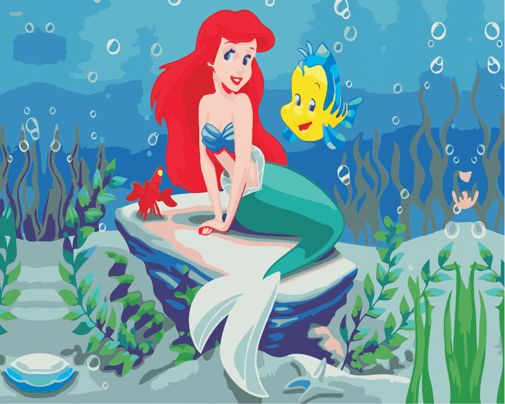 The Little Mermaid - Cartoon and Animation Paint By Number - Numeral Paint