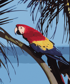 Parrot Bird On Tree Paint By Numbers