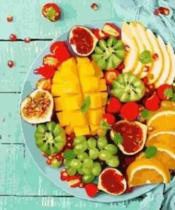 Fruits Plate Paint By Numbers
