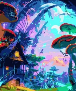Mushroom Forest Paint By Numbers