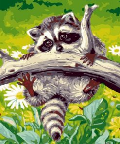 Little Raccoon Paint By Numbers