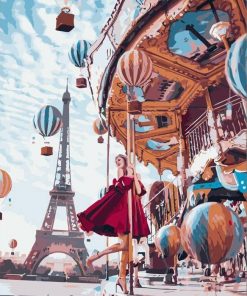 Amusement Park Paris Paint By Numbers