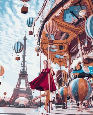 Amusement Park Paris Paint By Numbers