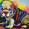 Colorful Bulldog Puppy Paint By Numbers