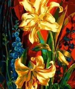 Yellow Lilies Flowers Paint By Numbers