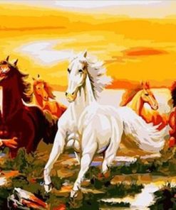 Horses Herd Paint By Numbers