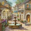 Fountain Landscape Painting- DIY Paint By Numbers - Numeral Paint