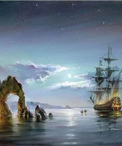 Pirate Ship Paint By Numbers