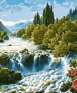 Flowing River paint by numbers