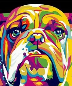 Pop Art Bulldog paint by numbers