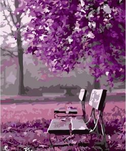 Purple Landscape - DIY Paint By Numbers - Numeral Paint
